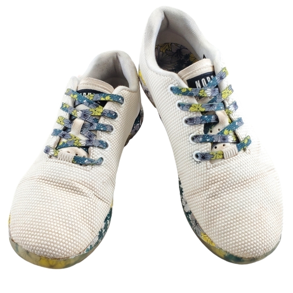 Nobull Spring Fling Trainer Shoes Womens 8.5 Mens 7 Ivory White Running Athletic - Picture 2 of 16